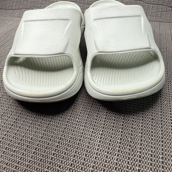 Unisex Size 40 White Slip-On Open-Toe Lightweight EVA Comfort Slides Sandals - Picture 4 of 8